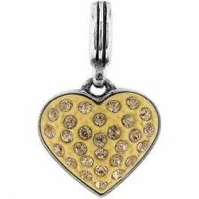 NUEVO Brighton CUPID'S KISS HEART Oro Amarillo Cristales Dije Cuentas RETIRADO PRECIO DE VENTA SUGERIDO POR EL FABRICANTE $25 Foto 1 de 3