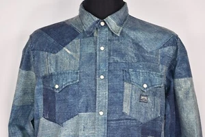Ralph Lauren Denim & Supply Patchwork Print Distressed Denim Herren Gr. XL - Bild 1 von 9
