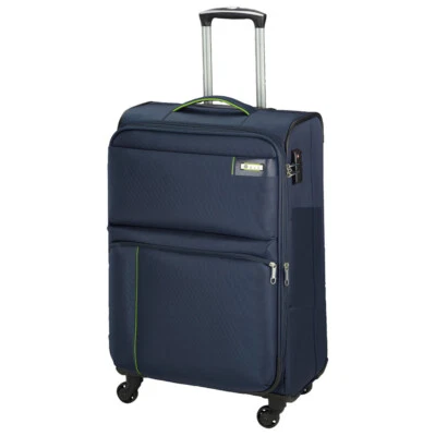 Stoffkoffer Handgepäck Rollen Trolley kleiner 55 cm Blau 2,2 kg Bowatex - Bild 1 von 4