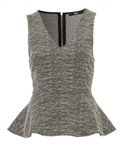 NEW sportsgirl textured top black & white also selling skirt sz XS 8 - Picture 1 of 6