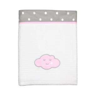 Newborn Baby Pique Blanket 100% Cotton High Quality - Cloud Pink - Picture 1 of 1