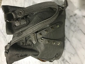 Kathy Van ZeeLand Gray Embossed Stoned Tote Big Hand Bag Women 17 X 14.5" - Picture 1 of 5
