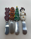 Vintage Misc Holiday Cheese/Dip & Butter Spreaders-Set of 4