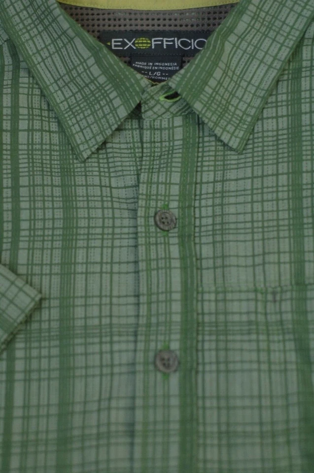 Exofficio Men's Green Gray Vented Fishing Outdoors Shirt L Large - Image 1 of 4