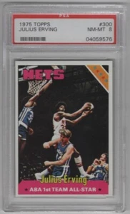 1975 Topps #300 Julius Erving PSA 8 - Picture 1 of 2