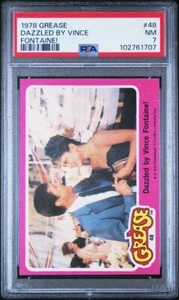 1978 TOPPS GREASE DAZZLED BY VINCE FONTAINE #48 PSA 7, POP 2, 3 HIGHER - Picture 1 of 2