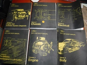 1973 FORD MUSTANG THUNDERBIRD RANCHERO MERCURY LINCOLN MARK IV SERVICE MANUALS - Imagen 1 de 22