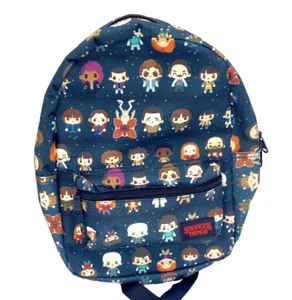 Loungefly Stranger Things Backpack Mini 13" All-Over Print Forest Green by Chibi - Picture 1 of 9