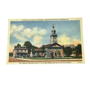 AK Historische Altkatholische Kathedrale Bibliothek Pfarrhaus Vincennes Indiana B593 - Bild 1 von 2