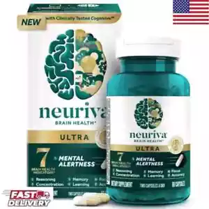 Neuriva Ultra Brain Health Mental Alertness Memory Focus 60 Capsules - EXP 10/26 - Picture 1 of 1