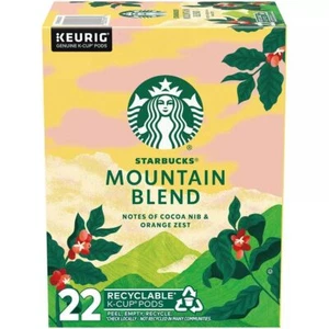 Starbucks Keurig Mountain Blend Medium Roast Coffee Pods - 22 K-Cups - Picture 1 of 3