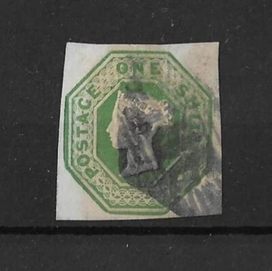 GB 1847-54 QV 1/- Embossed Cut Square SG54 - Picture 1 of 2