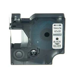 45022 NERO SU ARGENTO NASTRO COMPATIBILE DYMO D1 CASSETTA LABELMANAGER 12mm - Foto 1 di 1