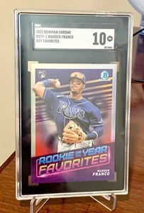 SGC 10 GEM MINT - 2022 Bowman Chrome #ROYF-1 WANDER FRANCO RC ROY FAVORITES - Picture 1 of 1