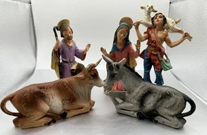 Set Vintage di 5 Figure Presepe Fontanini Depose Italia - Foto 1 di 9