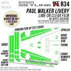 2 Fast 2 Furious Paul Walker / Brian's Nissan Skyline Gtr R34 Livery Hot Wheel
