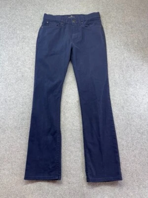 Pantalones Hart Schaffner Marx Para Hombre Azul Marino 31x30 Planos Rectos Preppy Foto 1 de 4