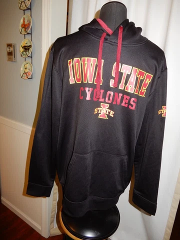 Iowa State Cyclones Men's Black Hooded Sweatshirt Size Large Cover