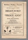 Rodgers and Hart &quot;PEGGY-ANN&quot; Helen Ford / Lulu McConnell 1927 Boston Program