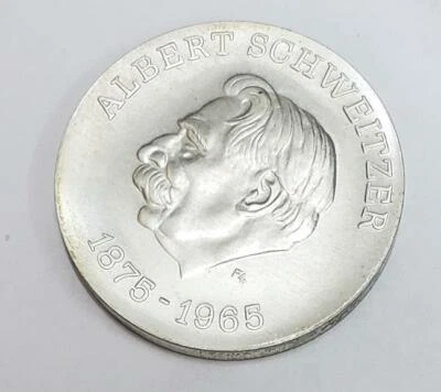 10 Mark Albert Schweitzer 1975-A D.R. Germany Ag BU pattern - Image 1 of 2