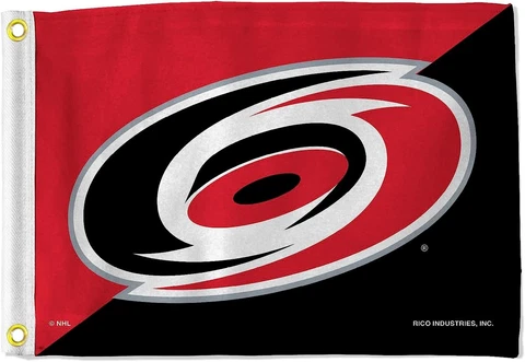 Carolina Hurricanes Flag 12.5" x 18" Boat Flag Golf Cart Flag - Nautical Design Cover
