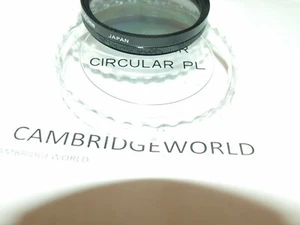 CIRCULAR ROTATING POLARIZER POLARIZING NEW 49mm OPTICAL GLASS FILTER MADE JAPAN - Picture 1 of 1