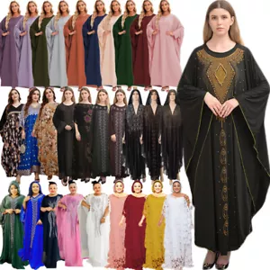 African Women Maxi Dress Abaya Dubai Moroccan Kaftan Muslim Caftan Dashiki Gown - Picture 1 of 201