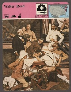 Walter Reed  Story of America Medicine Medical History Card