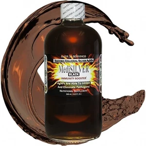 MediSILVER® BLACK Immunity Booster Diatomic True Colloidal Silver AgNP: 500 mL - Picture 1 of 14