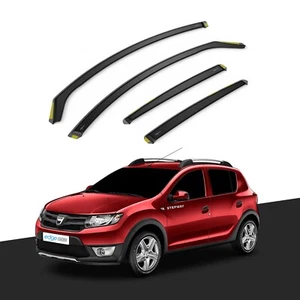 DACIA Sandero Stepway MK2 2013-2020 5 Door Hatchback Wind Deflectors 4pc Tinted - Picture 1 of 10