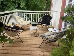 Gartenstuhl Acapulco - Original Silla (weiß und grau) - sehr guter Zustand - Bild 1 von 5