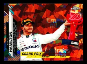 2020 TOPPS CHROME SAPPHIRE F1 #137 LEWIS HAMILTON RC 70TH REFRACTOR SPAIN #53/70 - Picture 1 of 2