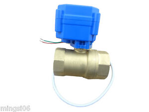 motorized ball valve G3/4",DN20(reduce port) 12V, 2 way, electrical valve
