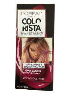 L'Oréal Colorista Hair Makeup 1 Day Color For Blondes #PINKVIOLET400 - NEW - Picture 1 of 6