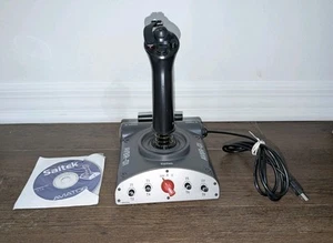 Saitek AV8R-01 USB Joystick PC Dual Throttle Flight Joystick W/ Installation CD - Picture 1 of 7
