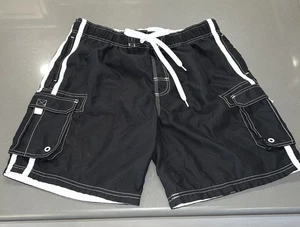 Royal Class Black Swim Trunks w/ White Trim Men’s Size L (36-38) - Picture 1 of 7