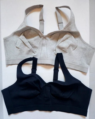 Sujetador Fruit Of The Loom Fit For Me negro inalámbrico figura completa 44DD (2 en un conjunto) Foto 1 de 4