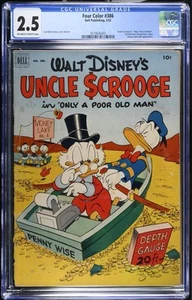 Four Color #386 - Dell Publishing 1952 CGC 2.5 Uncle Scrooge #1 "Only a Poor Old - Imagen 1 de 2