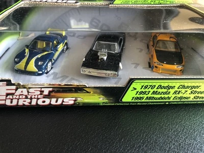 The Fast and the Furious Charger RX-7 Eclipse 1/64 Racing Champions RARE NEW - Image 1 of 4