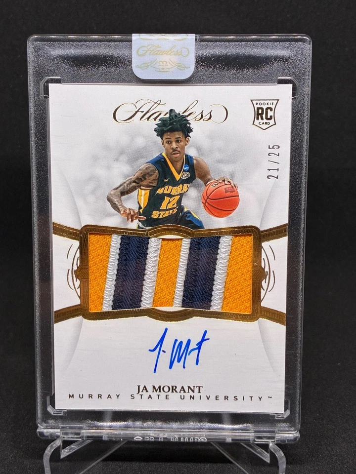 2019 Panini Flawless #102 Ja Morant /25 RC Murray State/Grizzlies 3 color Relic - Image 1 of 4