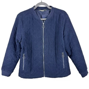 Christopher & Banks Navy Blue Full Zip Cord Insulated Lined Jacket Size M - Bild 1 von 6