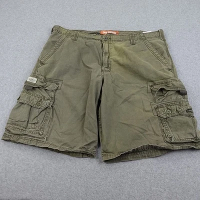 Pantalones Cortos Carga Lee Para Hombre 38 Verde Oliva Sueltos Militares Y2K Patinador Frente Plano Foto 1 de 4