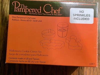 Juego de 3 cortadores de galletas de Halloween de chef mimado 1097 con tarjeta de uso/cuidado/recetas Foto 1 de 2