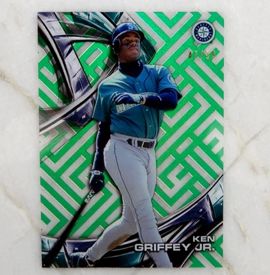 Ken Griffey Jr Mariners 2016 TOPPS HIGH TEK GREEN MAZE Refractor  /99 - Image 1 of 2