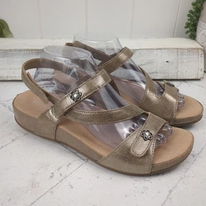 Romika Sandalen Damen Größe 41 US 10 Fidschi 54 Bronze Blumen Buffalino Kombi - Bild 1 von 14