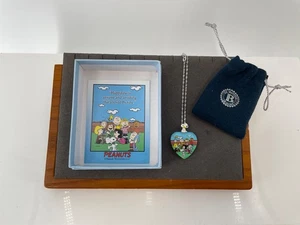 Peanuts Bradford Exchange Herz Anhänger an Halskette Glas Bild Sterling - Bild 1 von 6