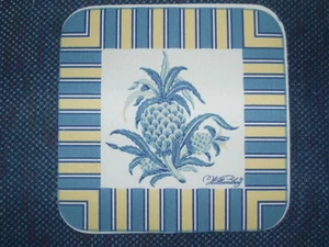 6 fabric pieces 8"x8" - PINEAPPLE, Williamsburg - printed for potholders - NEW - Picture 1 of 1