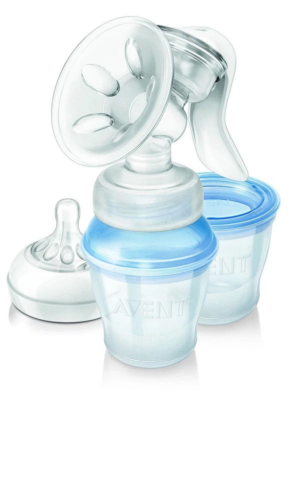 Philips Avent Natural Manual Breast Pump with Milk Storage Cups SCF330/12 - Image 1 of 1