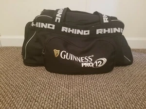 Guinness Pro 12 Beer Black Rhino Duffle Bag Damged See Pics w/ Shoulder Strap - Picture 1 of 10