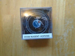Edmonton Oilers Puck Autographed by Ryan Nugent-Hopkins (Official Game Puck) - Picture 1 of 3